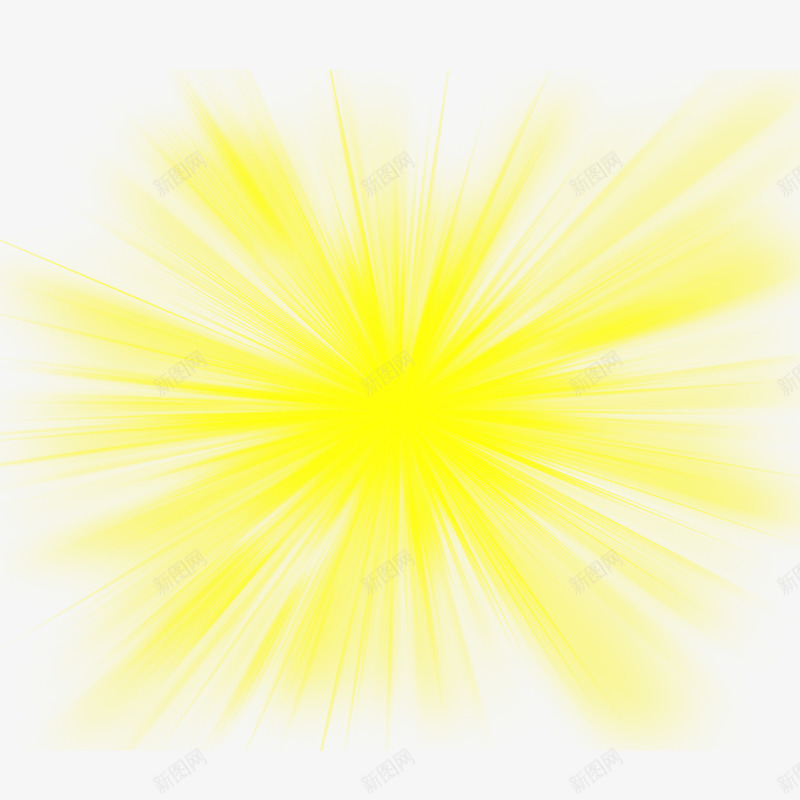 放射的黄色光线png免抠素材_新图网 https://ixintu.com 光影 光线 放射光 线光