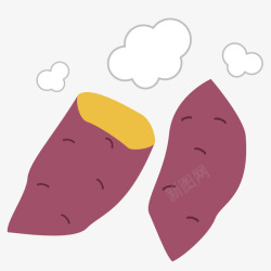 健康美味烧鸭免费下载卡通两个美味冒热气烤红薯插画免高清图片