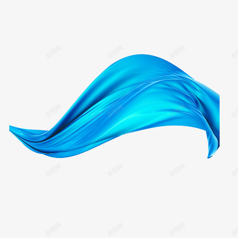 蓝色飘带png免抠素材_新图网 https://ixintu.com 动态飘带 彩带 漂浮 织带 蓝色