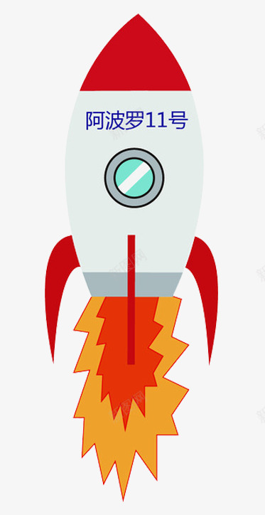 卡通导弹png免抠素材_新图网 https://ixintu.com 上天 卡通类型 导弹发射 红色 载人飞船 阿波罗号