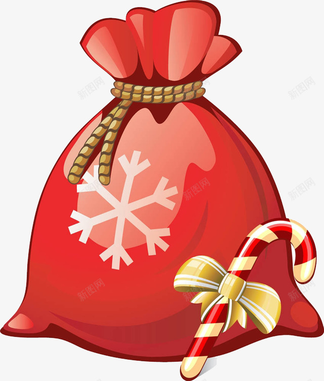 卡通饲料袋png免抠素材_新图网 https://ixintu.com 免扣 卡通 圣诞袋子 礼品袋 系着的袋子 红色的袋子 饲料袋
