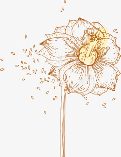 花粉背景图png素材小清新黄色花朵高清图片