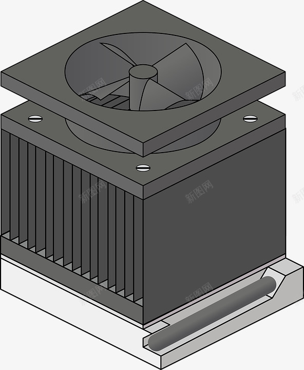 卡通排风扇png免抠素材_新图网 https://ixintu.com 扇子机器 排风扇 风扇