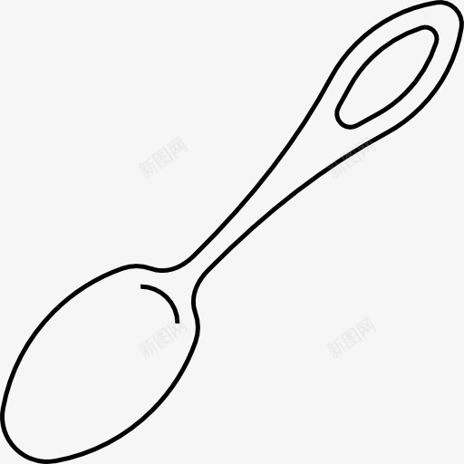 勺图标png_新图网 https://ixintu.com 勺子 厨房 工具和器具 银器 餐具 餐厅