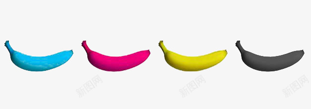 创意香蕉png免抠素材_新图网 https://ixintu.com 五彩香蕉 创意香蕉 水果 香蕉