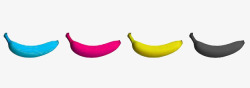五彩香蕉创意香蕉高清图片