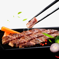 料理韩国烤肉韩国料理韩式美食海报高清图片