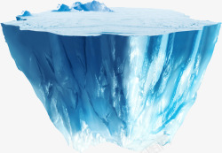 冰山冰淘宝素材蓝色冰山冰块面高清图片