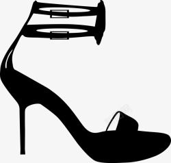 时尚靴子女士高跟鞋剪影高清图片