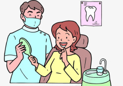 牙医与患者素材
