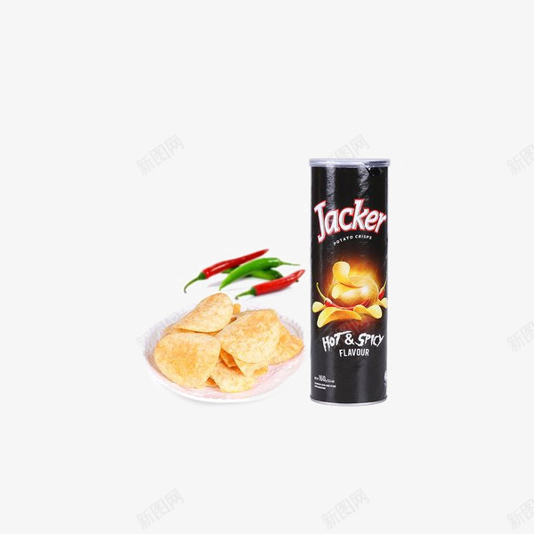 JACKER杰克香辣味薯片png免抠素材_新图网 https://ixintu.com 产品实物 进口食品 香辣味薯片 马来西亚