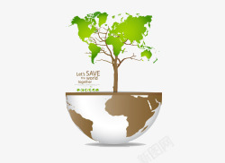 生态树地球素材