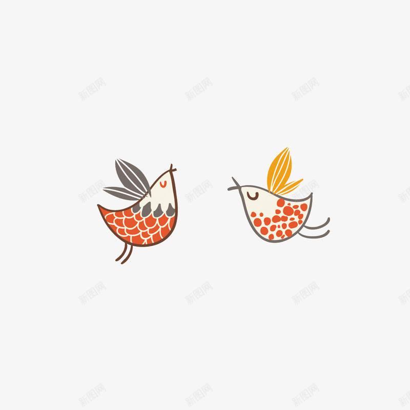 卡通飞鸟png免抠素材_新图网 https://ixintu.com 卡通 飞鸟