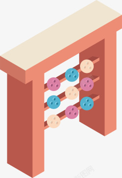 行架用图25D插画卡通立体化珠算架图矢量图图标高清图片