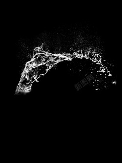 流体飞溅溅射飞溅的浪花水花半透明高清图片