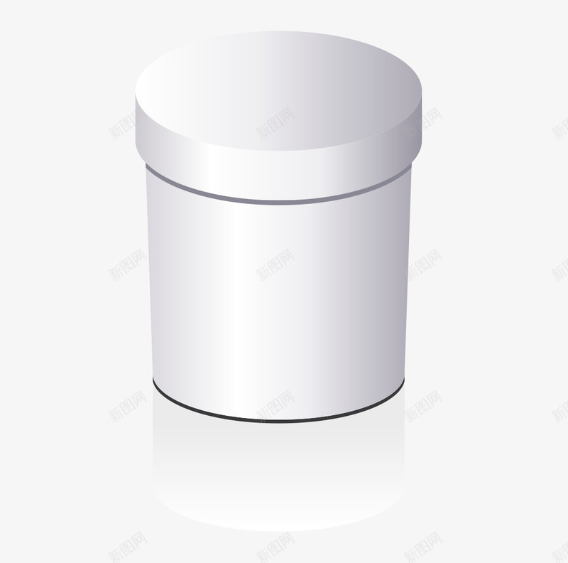 盒子立体白色圆柱png免抠素材_新图网 https://ixintu.com 圆柱子 拟真 盒子 立体