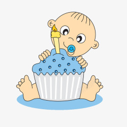 一周岁企业庆祝插图宝宝一周岁生日高清图片