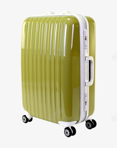 草绿色铝框拉杆箱png免抠素材_新图网 https://ixintu.com 万向轮 产品实物 嫩绿色 手拉箱 旅行箱
