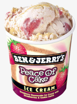 一桶草莓冰淇淋素材