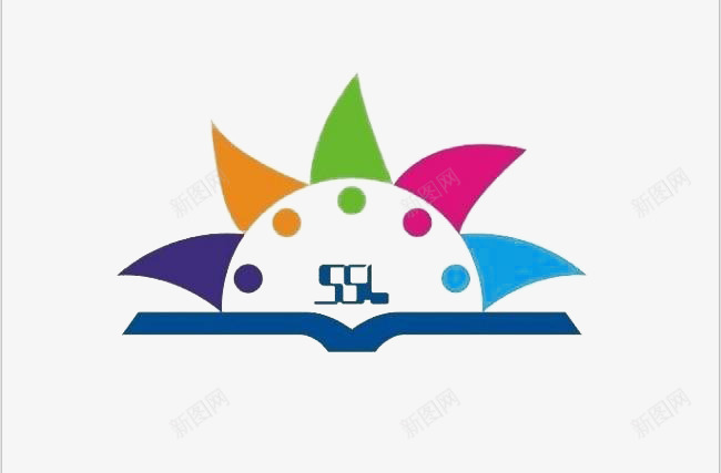 彩色的书本logo元素图标png_新图网 https://ixintu.com logo 书本 元素 彩色