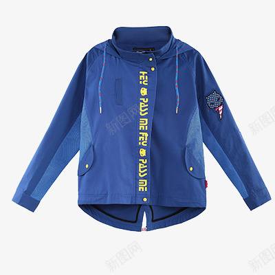 蓝色工装服png免抠素材_新图网 https://ixintu.com 产品实物 外套 连帽风衣