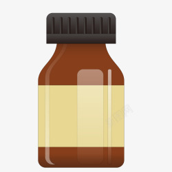 扁平化药瓶棕色的药瓶瓶子矢量图高清图片
