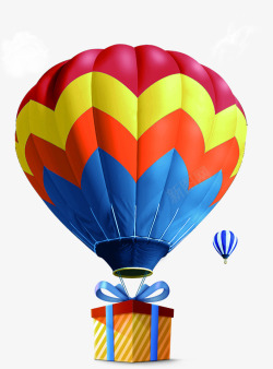 颜色鲜艳创意手绘颜色鲜艳的热气球高清图片