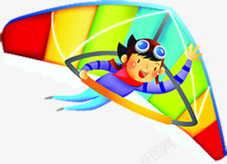 梦想飞行卡通飞行的孩子放飞梦想儿童节高清图片