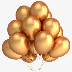 个性装饰猴个性金色气球高清图片