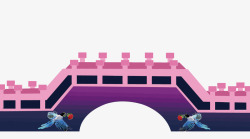 粉红色紫色粉红色鹊桥高清图片