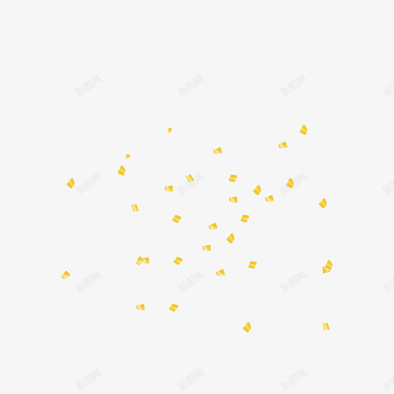黄色碎纸png免抠素材_新图网 https://ixintu.com 不规则碎片 几何图案 小碎纸 小纸片 彩色碎纸 碎片