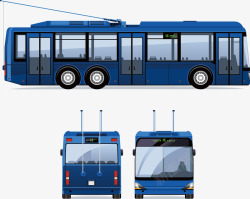 蓝色的电车蓝色电车高清图片