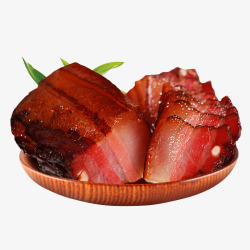 特产腌制腊肉正宗柴火自制烟熏肉高清图片