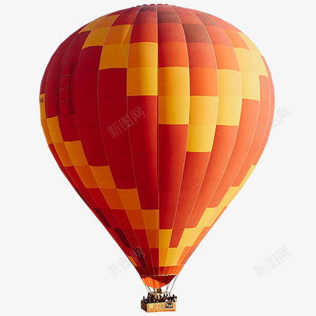 红黄相间热气球png免抠素材_新图网 https://ixintu.com 热气球 空气球 素材 红色 装饰