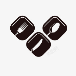 不锈钢海马刀厨房餐具西餐宣传用标矢量图图标高清图片