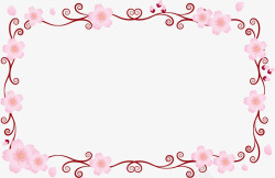 漂亮的花边框漂亮樱花边框背景高清图片