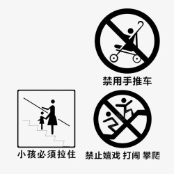 请勿模仿电梯标志不良行为高清图片