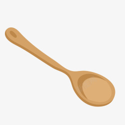 厨房汤勺木质的汤勺矢量图高清图片