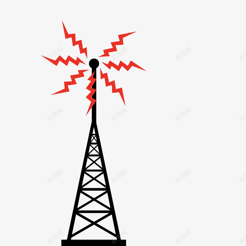 放电信号塔矢量图eps免抠素材_新图网 https://ixintu.com 信号塔 埃菲尔铁搭 增强信号 杜特 简单实用 美观 耳目一新 铁塔 矢量图