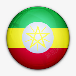 埃塞俄比亚国旗对世界国旗图标图标