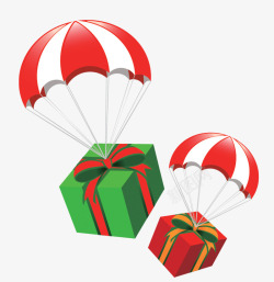 矢量降落伞中国空中降落的礼盒包高清图片