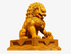 金色石狮石狮高清图片