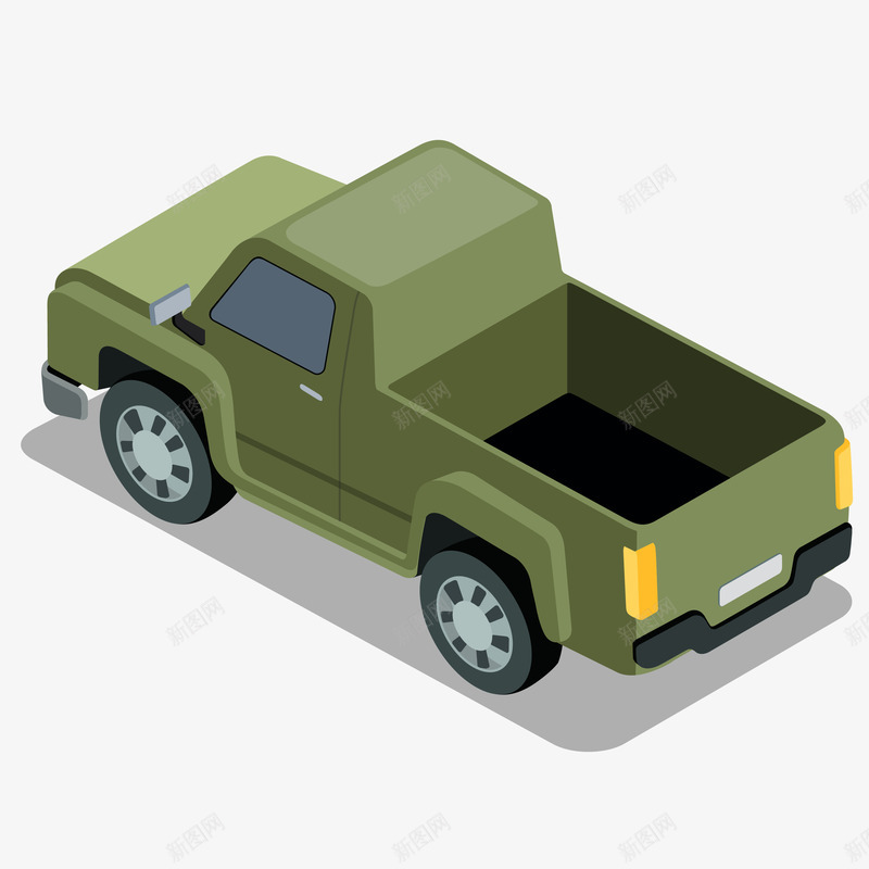 褐色卡车案png免抠素材_新图网 https://ixintu.com 卡车 卡通 手绘 投影 立体 装饰 货车 质感 车子 车辆 阴影