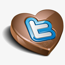 Twitter巧克力图标图标