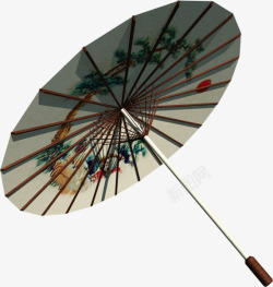 古代油纸伞3D立体古代油纸伞高清图片
