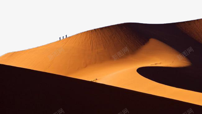 沙漠与行人png免抠素材_新图网 https://ixintu.com 大沙漠 极限环境 自然环境 黄沙