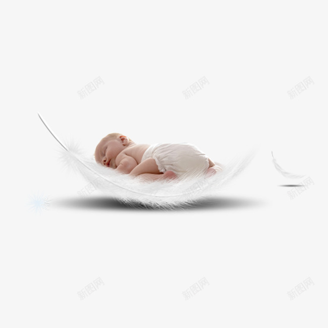 婴儿睡眠png免抠素材_新图网 https://ixintu.com 婴儿 睡眠 羽毛 舒适