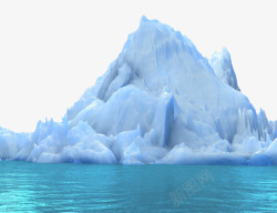 手绘的冰山蒸汽波风格冰山一角高清图片