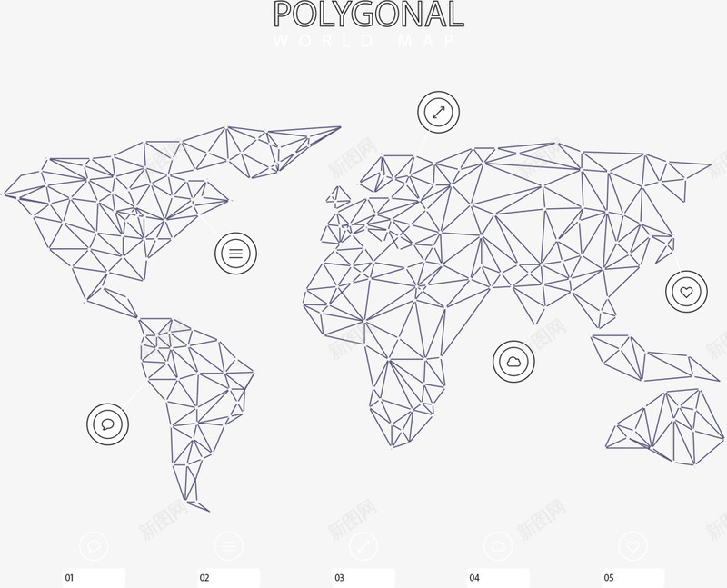 线条地图png免抠素材_新图网 https://ixintu.com 世界地图 创意地图 地图 矢量地图 线条地图