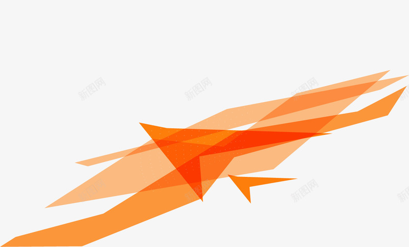 几何背景png免抠素材_新图网 https://ixintu.com 三角形 几何 多边形 橙色